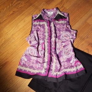 Dress Barn Boho Print Shirt